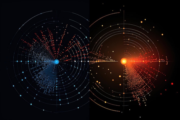 Fond de code numérique abstrait numérique abstrait futuriste cyberespace fond dégradé sombre