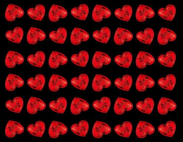 Fond de collage de coeurs rouges pour la saint valentin 14 février saint valentin