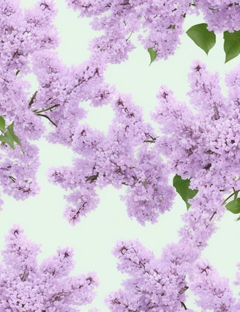 fond collé avec des fleurs de lilas