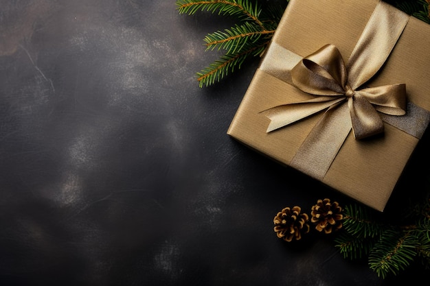 Fond de collection de cadeaux de Noël minimaliste pour hommes avec un espace vide pour le texte