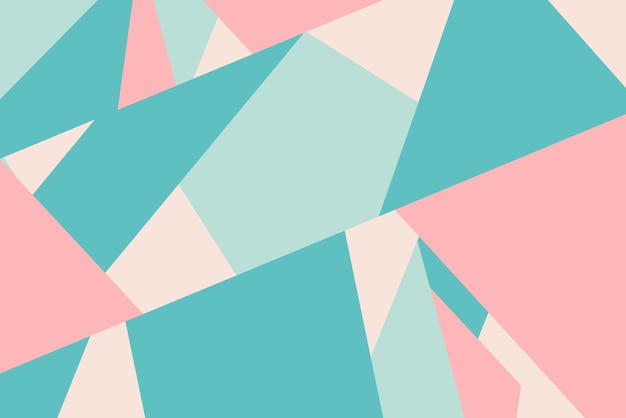 Fond coloré abstrait Fond géométrique plat Triangles superposés couleurs plates