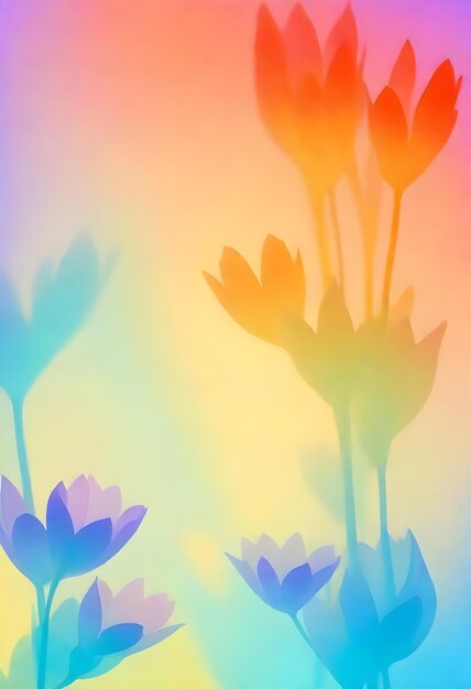 un fond coloré avec les couleurs des fleurs et le mot tulipes