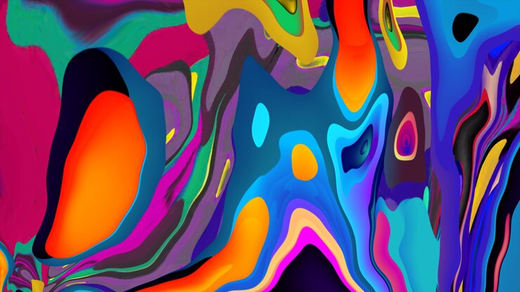 Photo un fond coloré du mot " peinture " est peint en haut