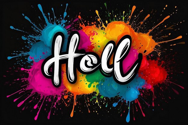 Le fond coloré de la fête de l'Holi