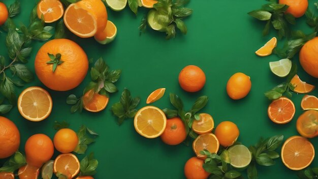 Un fond coloré avec un fond vert et orange