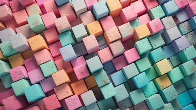 Un fond coloré avec un motif de blocs colorés.