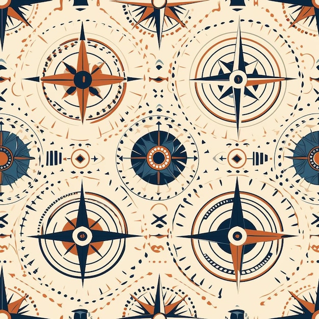 Un fond coloré avec un motif de cercles et une étoile et une étoile.