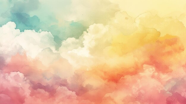 Un fond coloré avec des nuages pastels