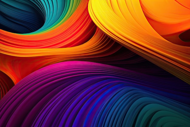 Fond coloré avec une spirale de lignes