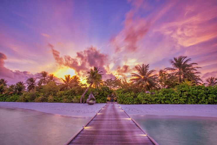 Photo fond de concept de beauté de la nature. paysage de plage incroyable, panorama du monde de la beauté. incroyable