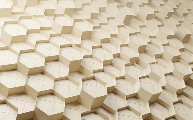 Fond de concept de texture de mur de brique hexagonale abstraite 3d