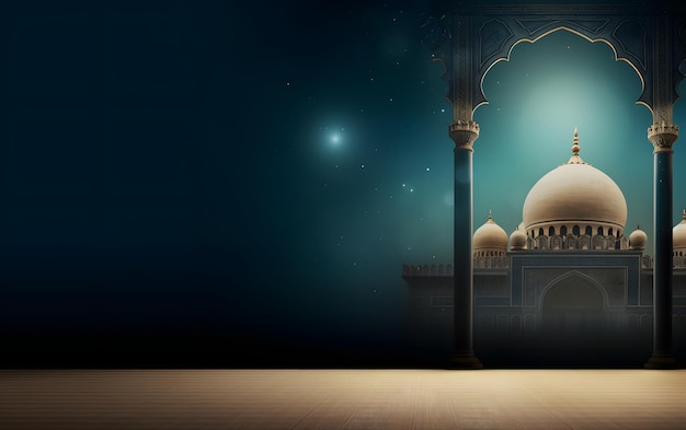 Fond de conception de mosquée ramadan kareem eid alfitr