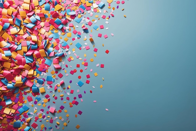 Fond de confettis colorés avec espace de texte