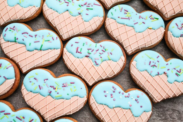 Photo fond de cookies de la saint-valentin