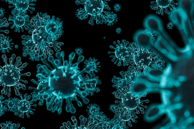 Fond de coronavirus bleu