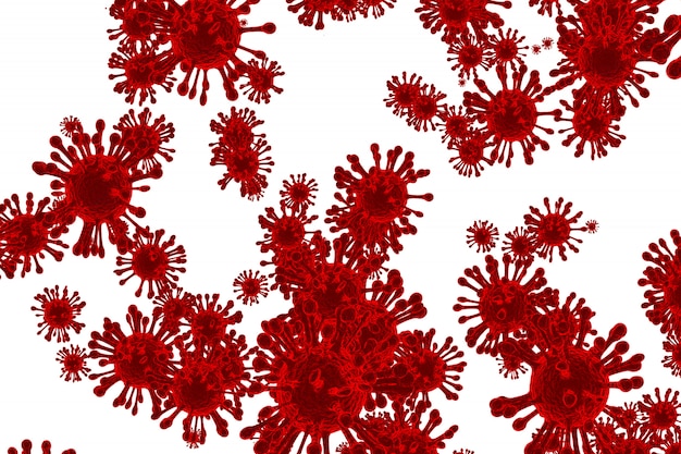 Fond de coronavirus rouge