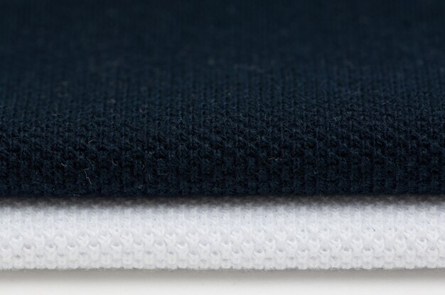 Fond de couleur bleu et blanc de tissu et de textile