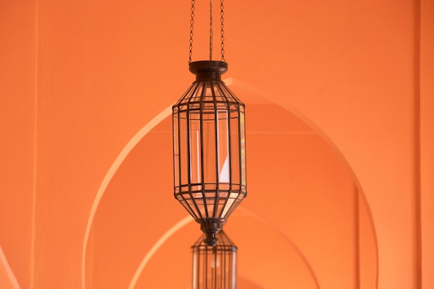 Fond de couloir de style marocain arabe sable orange