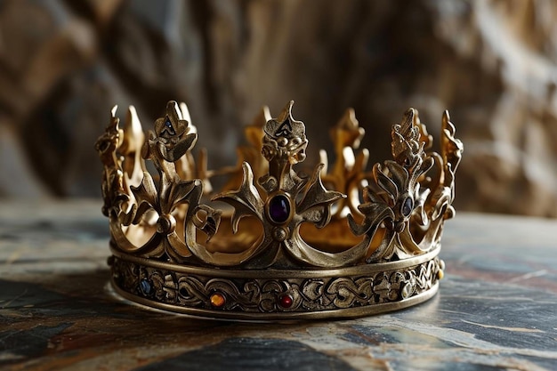 Fond de couronne d'or élégant pour un royaume majestueux