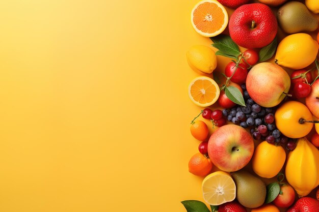 Fond créatif fait de fruits tropicaux d&#39;été