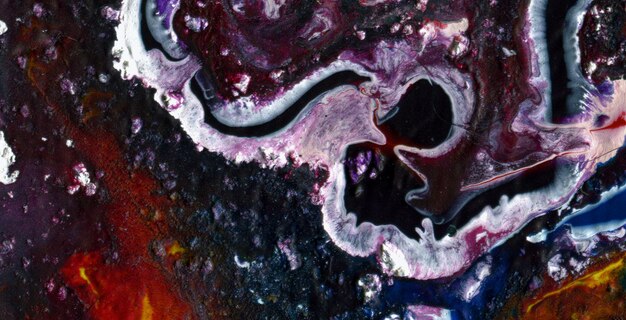 Photo fond créatif de texture marbrée colorée avec des vagues abstraites, style d'art liquide peint à l'huile