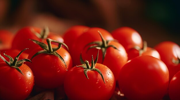 Un fond créé à partir de tomates fraîches