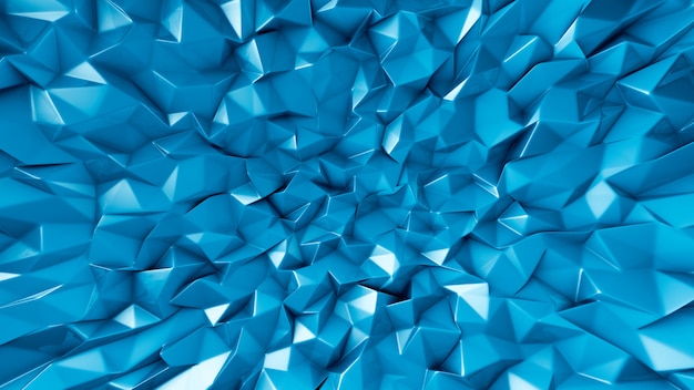 Fond de cristal turquoise avec des triangles. Rendu 3D.