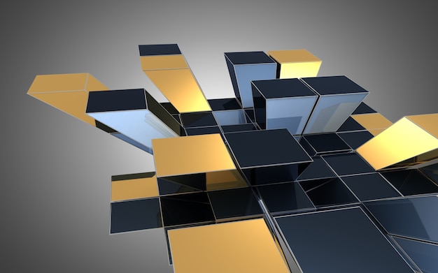 Fond de cubes abstraits. illustration 3D