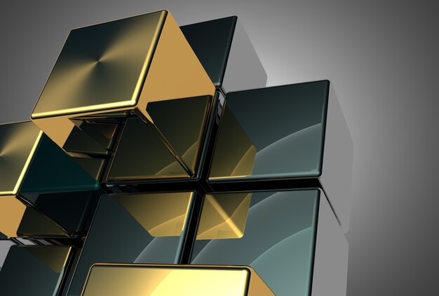 Fond de cubes abstraits. illustration 3D