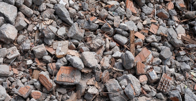 Fond de débris de béton en ruine