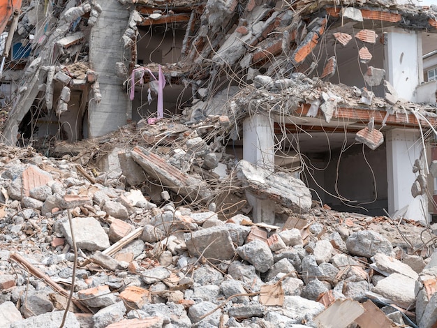 Photo fond de débris de béton en ruine