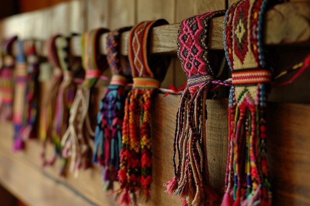 Fond décoratif avec bracelets d'amitié