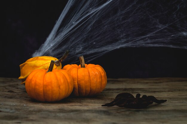 Fond de décoration de Halloween citrouilles