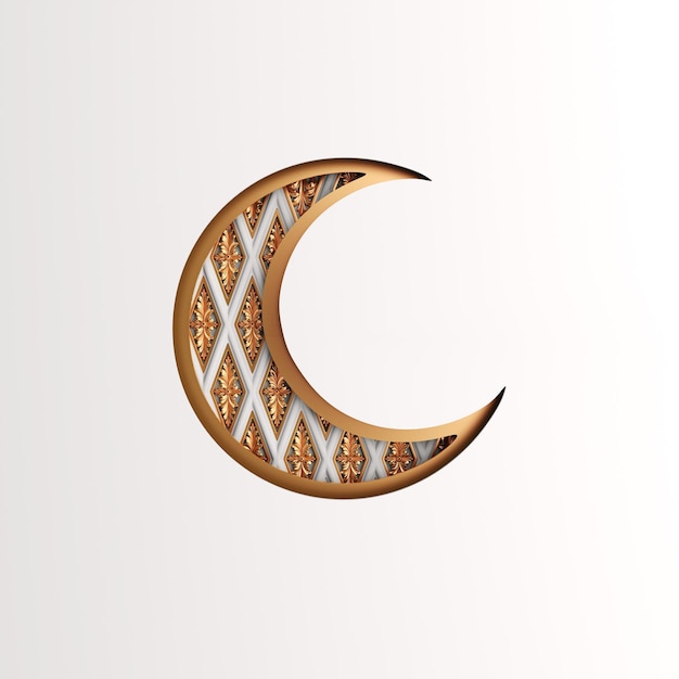 Fond de décoration islamique avec croissant de lune