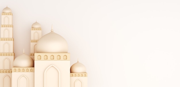 Fond de décoration islamique avec mosquée