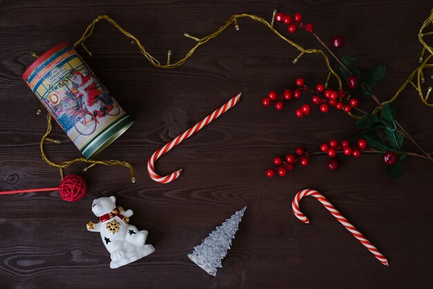 Fond de décorations de Noël