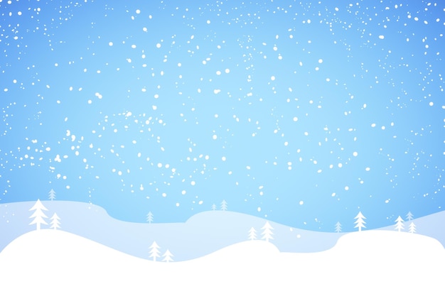 Fond de dessin animé de paysage de neige créatif concept de Noël