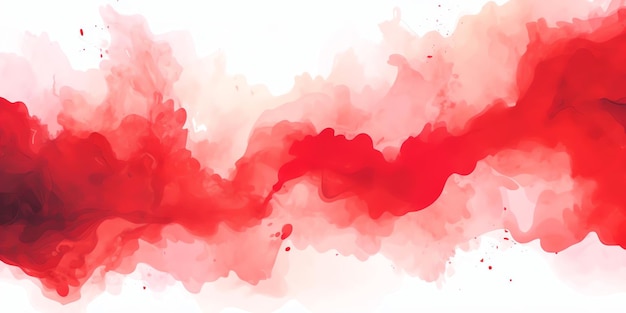 Fond dessiné à la main créatif aquarelle abstraite rouge vif avec une touche artistique