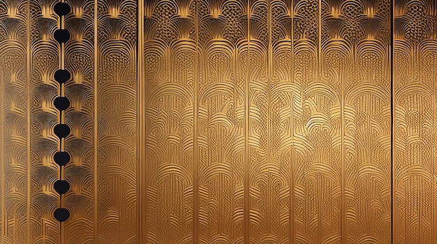 Fond doré brillant avec des motifs Mur abstrait doré de luxe