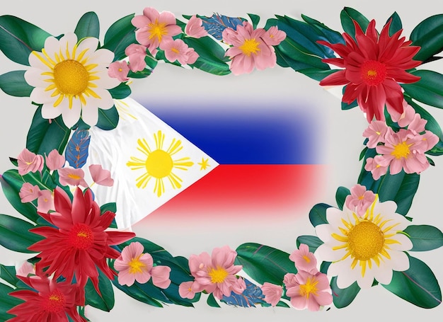 Fond de drapeau national philippin Symbole du pays asiatique du monde