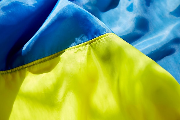 Fond de drapeau ukrainien Drapeau ukrainien avec espace de copie Arrêtez la guerre en Ukraine Arrêtez l'agression russe Restez avec l'Ukraine Sensation Priez pour l'Ukraine Bannière extra large