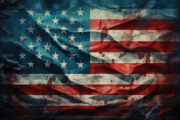 Fond de drapeau USA Illustration générative AIxD