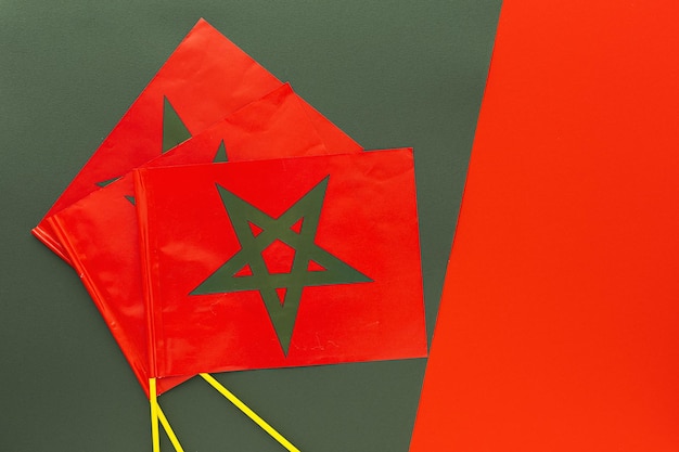 Photo fond de drapeaux du maroc