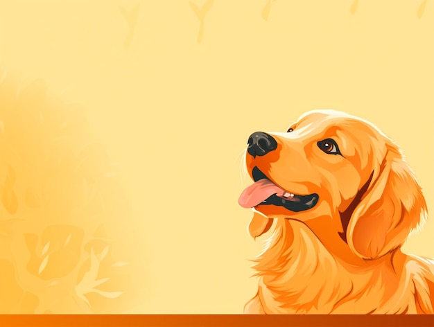 Le fond du chien Happy Golden Retriever