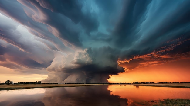 Le fond du ciel est serré et moelleux.