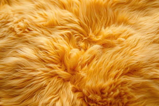 Le fond du tapis en peau de mouton naturel, la texture de la laine