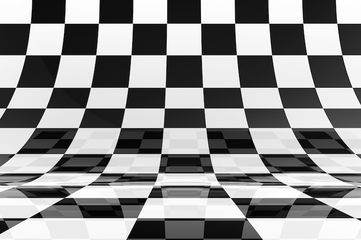 Photo fond d'échiquier noir et blanc