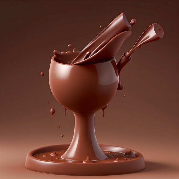 Fond d'éclaboussure de chocolat généré Ai