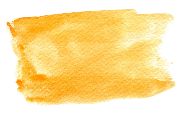 Fond d'éclaboussure de peinture de brosse artistique de couleur d'eau abstraite jaune
