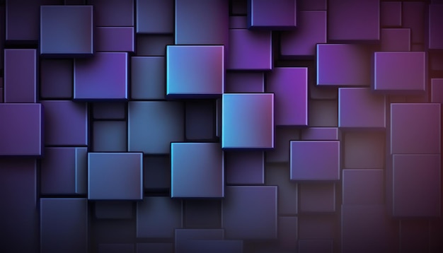 Fond d'écran abstrait avec fond dégradé de couleurs bleu foncé avec des rectangles violets